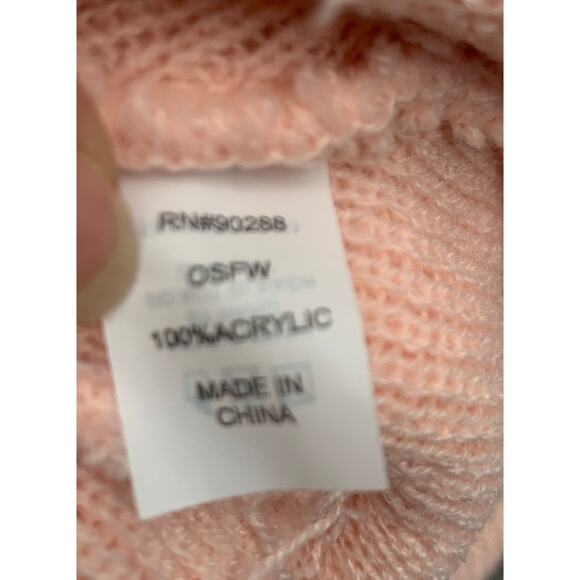 Adidas Women Pink Embroidered Adidas Logo Embroidered Knit Beanie One Size - Picture 2 of 6